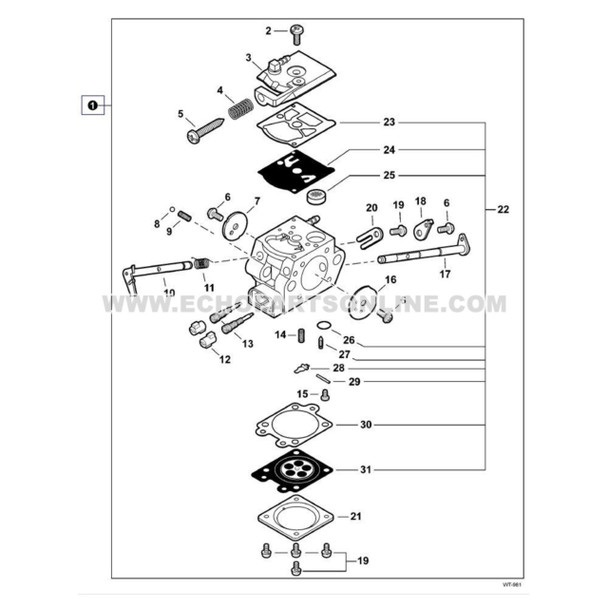 ECHO A021001891 - CARBURETOR WT-981-image8 ECHO A021001891 - CARBURETOR WT-981-image8