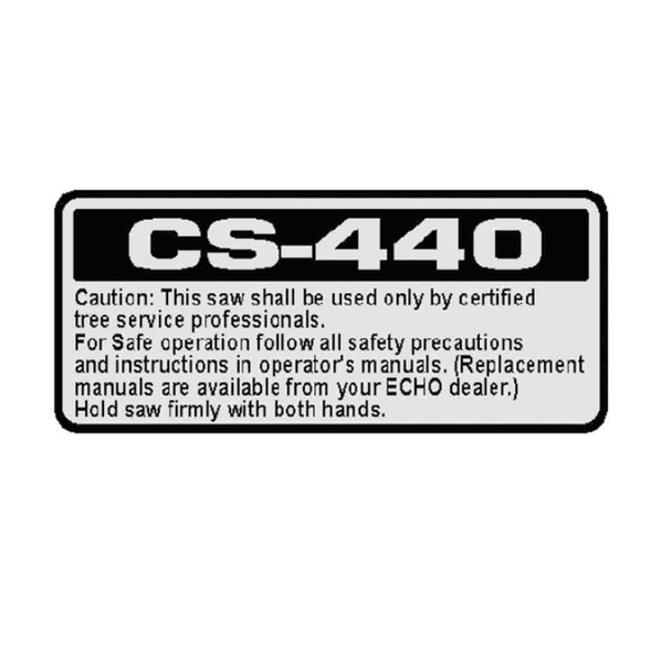 ECHO X503005610 - LABEL MODEL