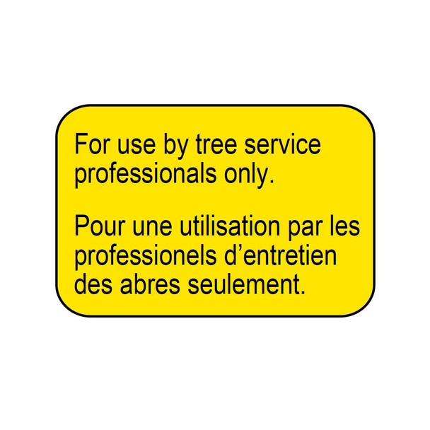 ECHO X505009350 - LABEL CAUTION-PROFESSIONALS - Image 1