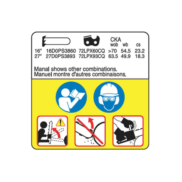 ECHO X505009360 - LABEL CAUTION