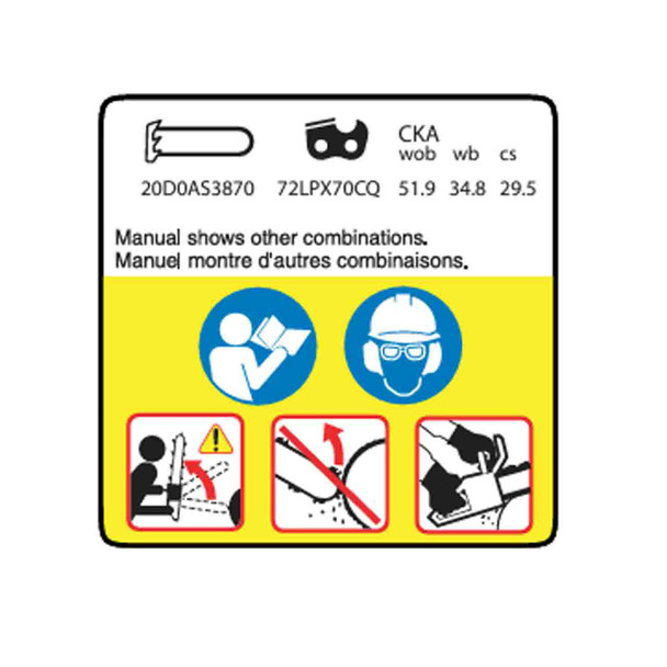 ECHO X505009490 - LABEL CAUTION