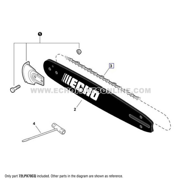 Parts lookup Echo Timberwolf Chain 72LPX70CQ diagram