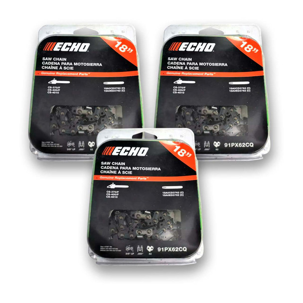 ECHO 91PX62CQ-3 - (3) 18" - 3 CHAINS FOR THE PRICE OF 2 ECHO 91PX62CQ-3 - (3) 18" - 3 CHAINS FOR THE PRICE OF 2