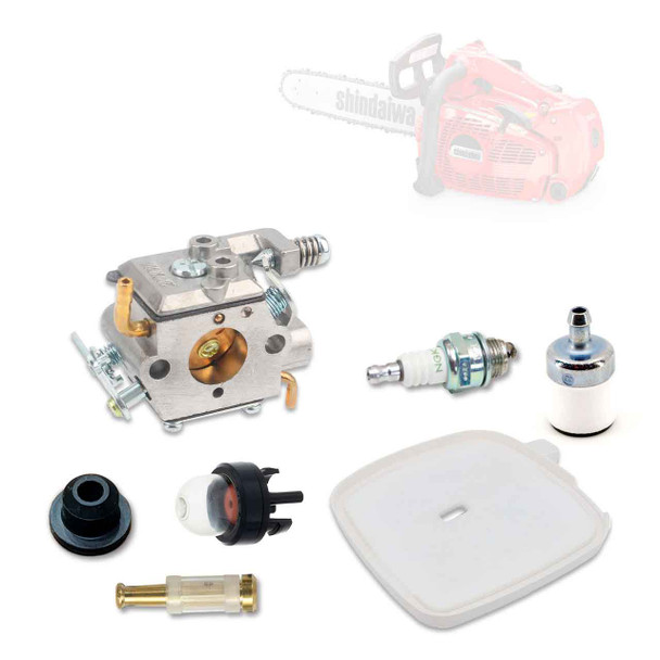 SHINDAIWA 358TS COMPLETE CARBURETOR AIR-OIL-FUEL FILTERS SPARK PLUG PRIMER BULB KIT OEM SHINDAIWA 358TS COMPLETE CARBURETOR AIR-OIL-FUEL FILTERS SPARK PLUG PRIMER BULB KIT OEM