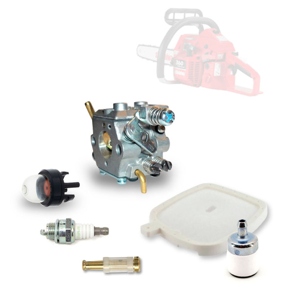 SHINDAIWA 360TES COMPLETE CARBURETOR AIR-OIL-FUEL FILTERS SPARK PLUG PRIMER BULB KIT OEM SHINDAIWA 360TES COMPLETE CARBURETOR AIR-OIL-FUEL FILTERS SPARK PLUG PRIMER BULB KIT OEM