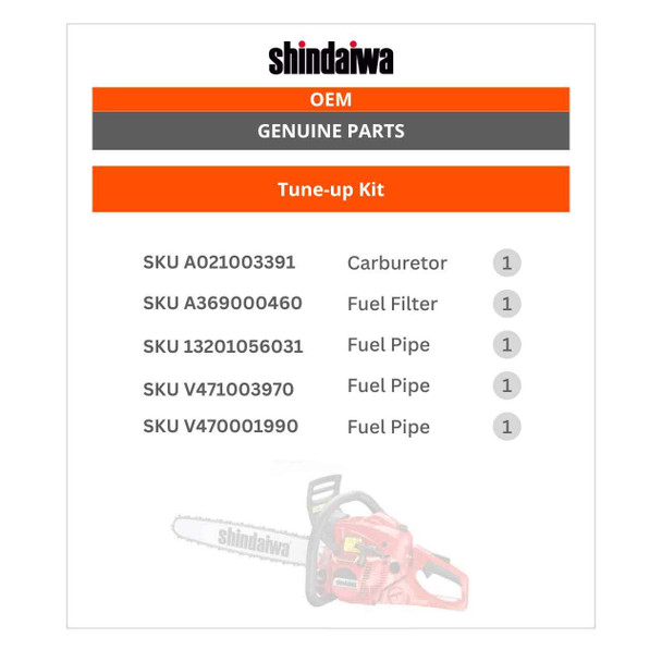 SHINDAIWA 491S COMPLETE CARBURETOR FUEL FILTER-LINES KIT OEM SHINDAIWA 491S COMPLETE CARBURETOR FUEL FILTER-LINES KIT OEM
