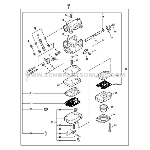 ECHO A021001642 - CARBURETOR WLA-1 PB-500/508-image7