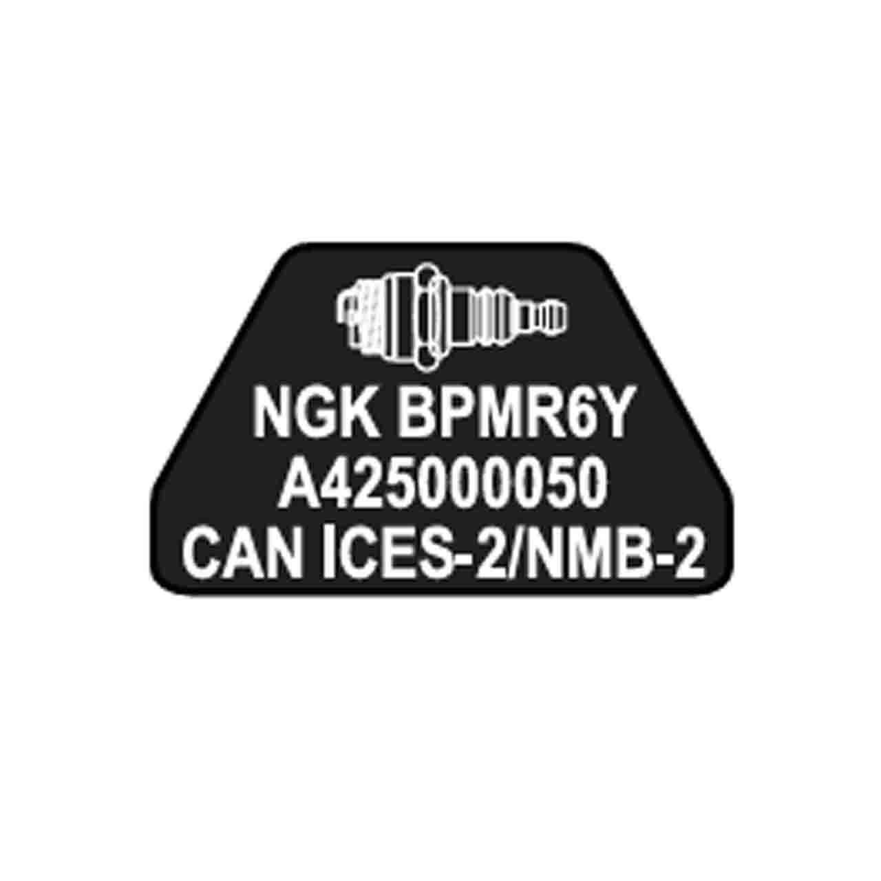 ECHO X532004960 - LABEL - SPARK PLUG - BPMR6Y | Genuine Part