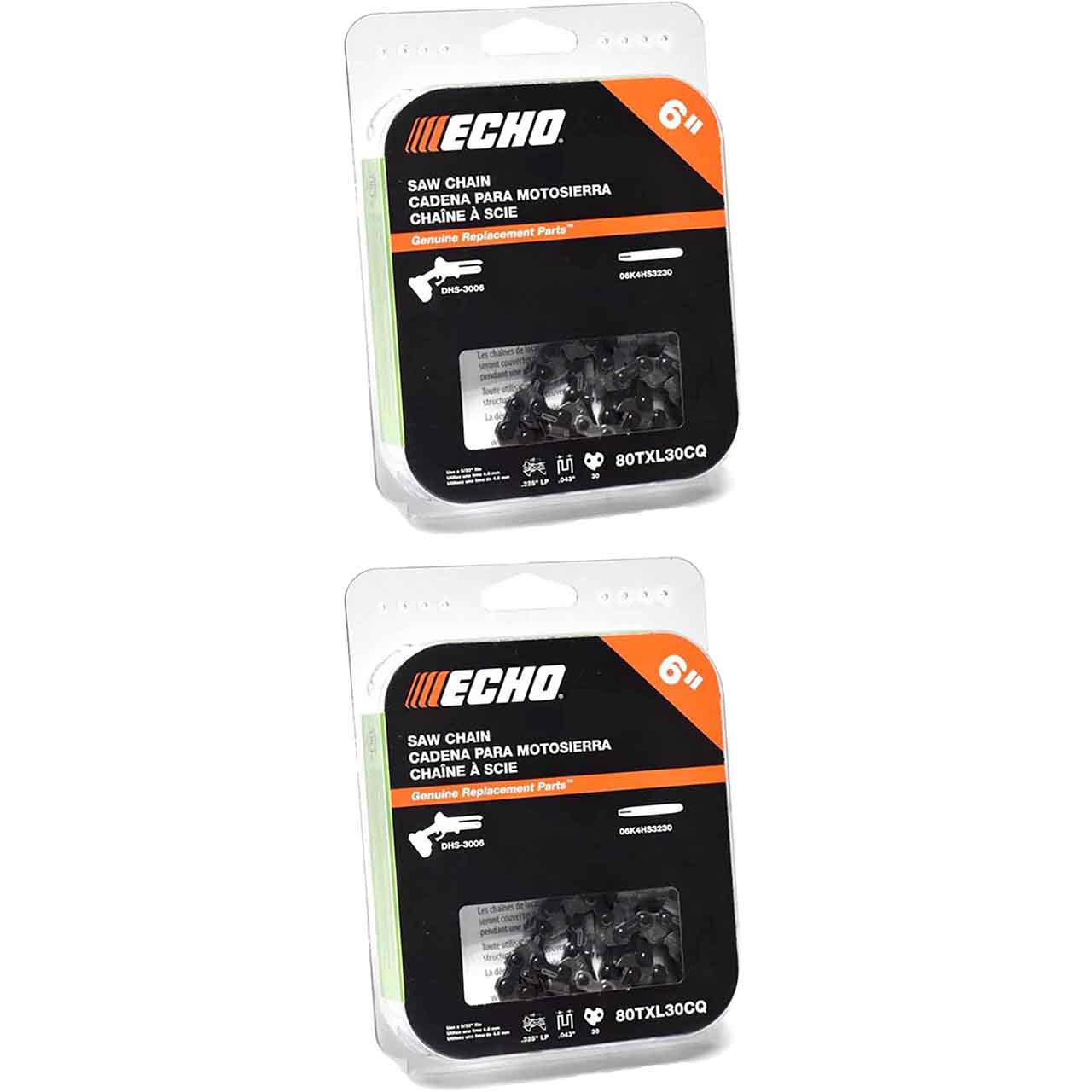 2 Pack of 80TXL30CQ Echo SpeedCut Nano Chain - 8