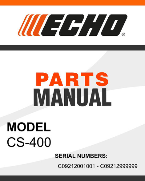 Echo CS-400 SN-C09212001001 - C09212999999 parts manual