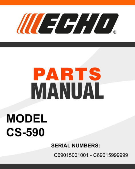 Echo CS-590 SN C69015001001 C69015999999 Part manual | Genuine Part