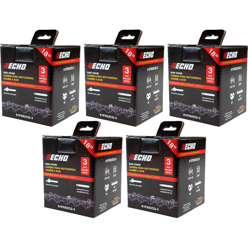 5 Pack of 91PX62CQ-3 Echo AdvanceCut Chain - 18
