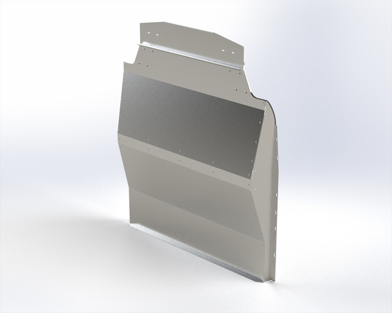 Contoured Solid Aluminum Partition for Transit Van