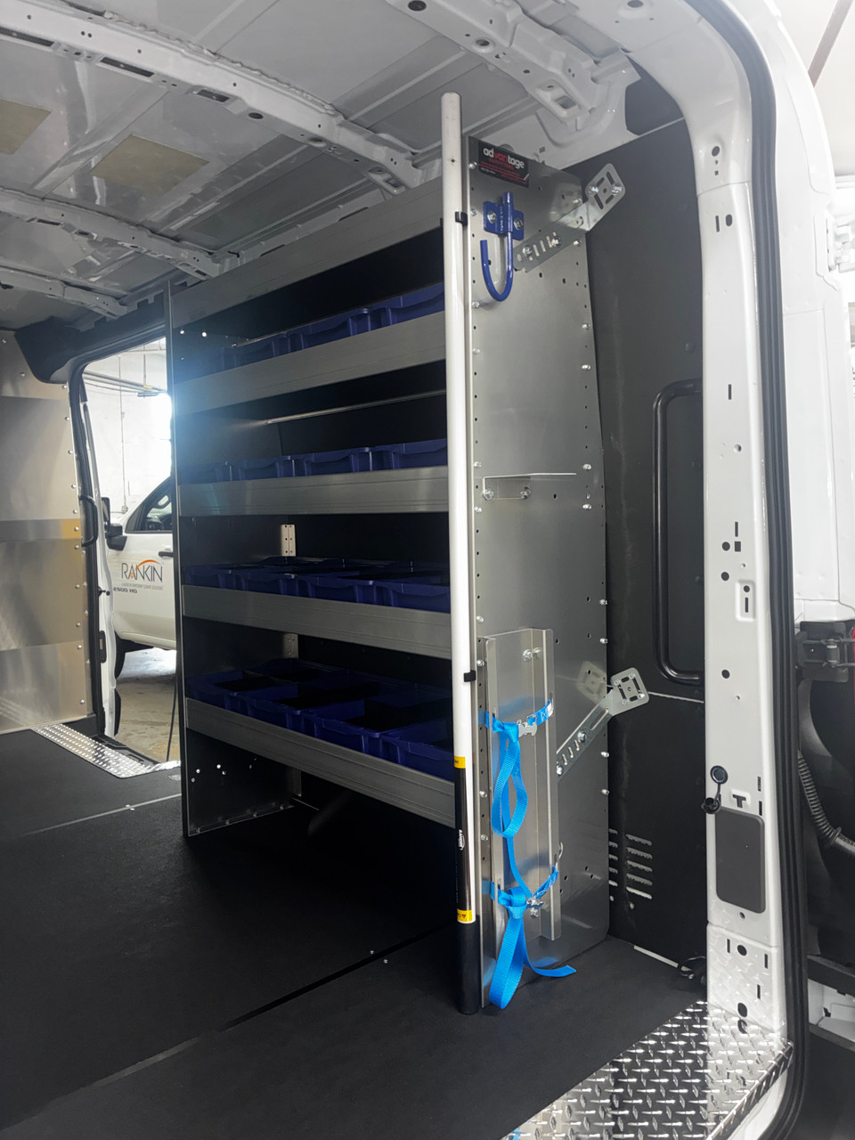 Transit Medium Roof Van Aluminum Plumbing Shelving Package