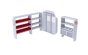 Transit Medium Roof Van Steel Plumbing Shelving Package