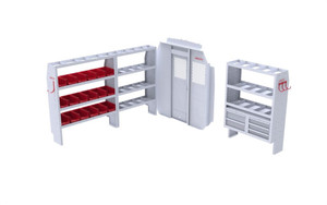 Transit High Roof Van Steel Plumbing Shelving Package