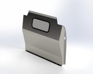 Contoured Aluminum Partition with Window Transit Low Roof