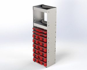 Aluminum Milwaukee Packout Keeper with 2 Shelves for 8 Cases