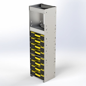 Partskeeper Cabinet with 8 Cases with 2 Shelves