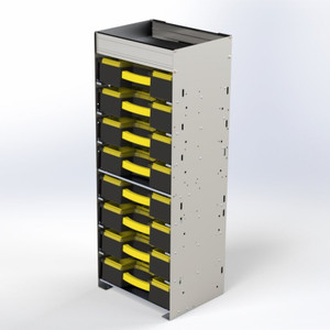 Partskeeper Cabinet with 8 Cases with 1 Shelf