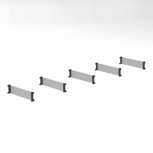 Set of 5 Aluminum Shelf Dividers for Packd Shelving