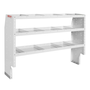 60"L x 44"H 4-Shelf Shelving Unit with dividers