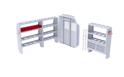 Transit High Roof Van Steel HVAC Shelving Package