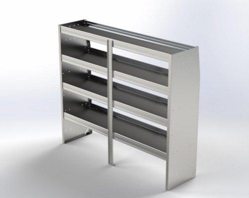 72"L x 62"H Extra Capacity 4-Shelf Shelving Unit