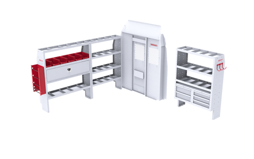 Sprinter 144"WB Van Steel Plumbing Shelving Package