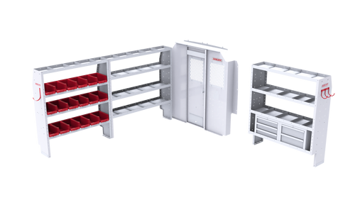 ProMaster 159" Extended WB Van Steel Plumbing Shelving Package
