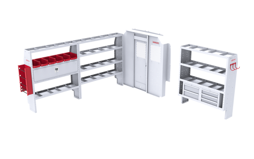 ProMaster 159" Extended WB Van Steel Plumbing Shelving Package