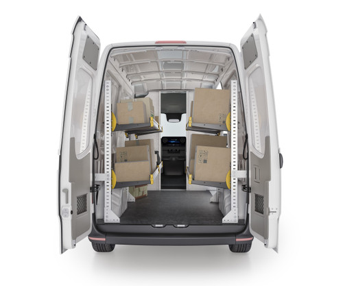 48"W x 65"H, Aluminum Fold-Away 3-Shelf Shelving Unit  (#F5-RA48-3) 48"W x 65"H, Aluminum Fold-Away 3-Shelf Shelving Unit  (#F5-RA48-3)