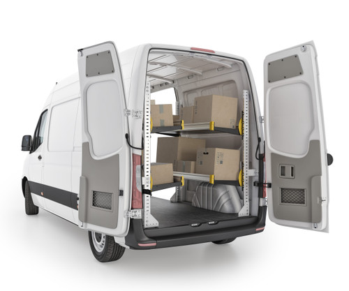 72"W x 65"H, Aluminum Fold-Away 3-Shelf Shelving Unit (#F5-RA72-3)