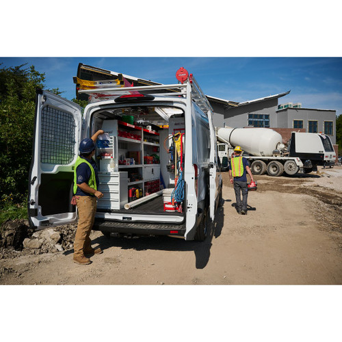 6 Compartment Literature Holder for Cargo Vans in use 6 Compartment Literature Holder for Cargo Vans in use