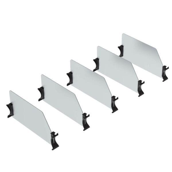 Set of 5 High Dividers with Clips, 12