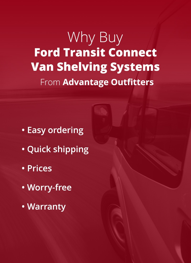 ford connect van for sale on Transit Connect Commercial Van Shelving Advantage Outfitters