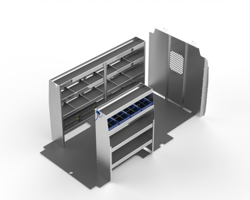 Transit Medium Roof Van Aluminum General Service Shelving Package