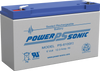 PowerSonic PS-6100F2 6V 12Ah Battery