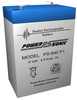 PowerSonic PS-640F1 6V 4.5Ah Battery