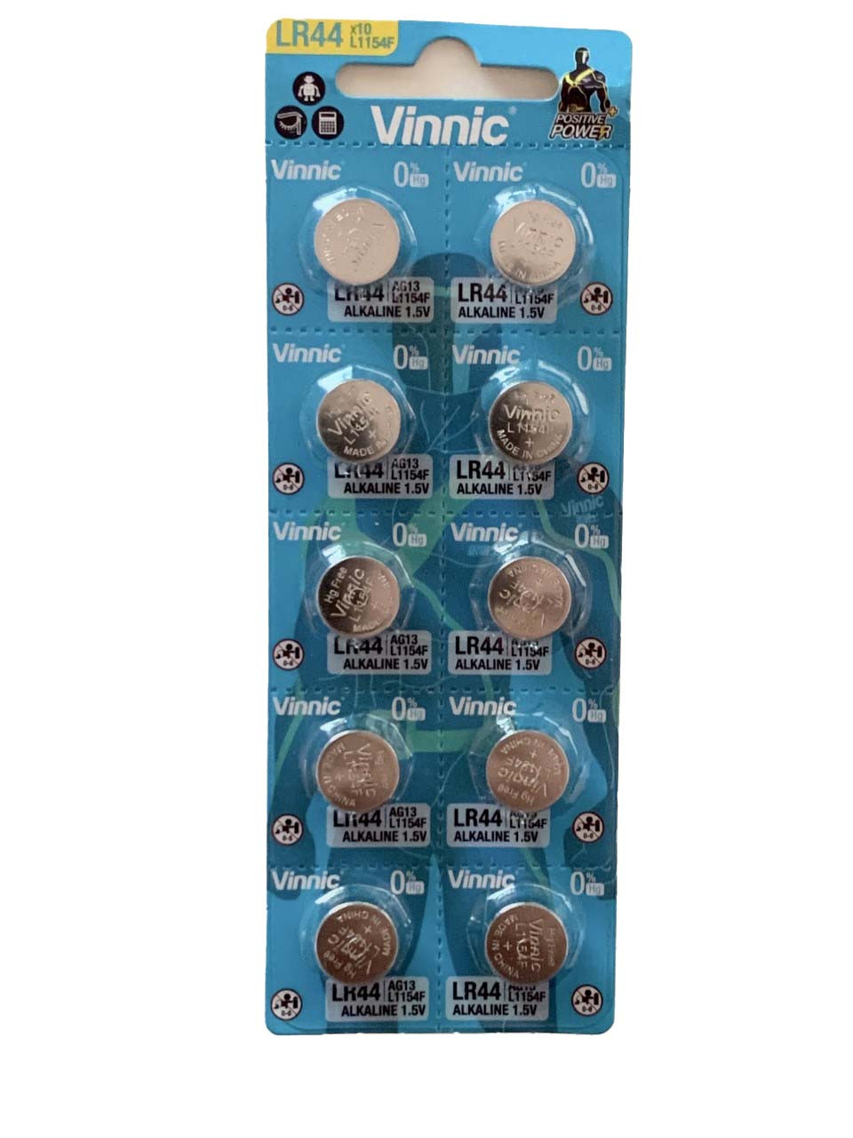 357 LR44 L1154 AG13 1.5v Alkaline Button Battery - 10PCS