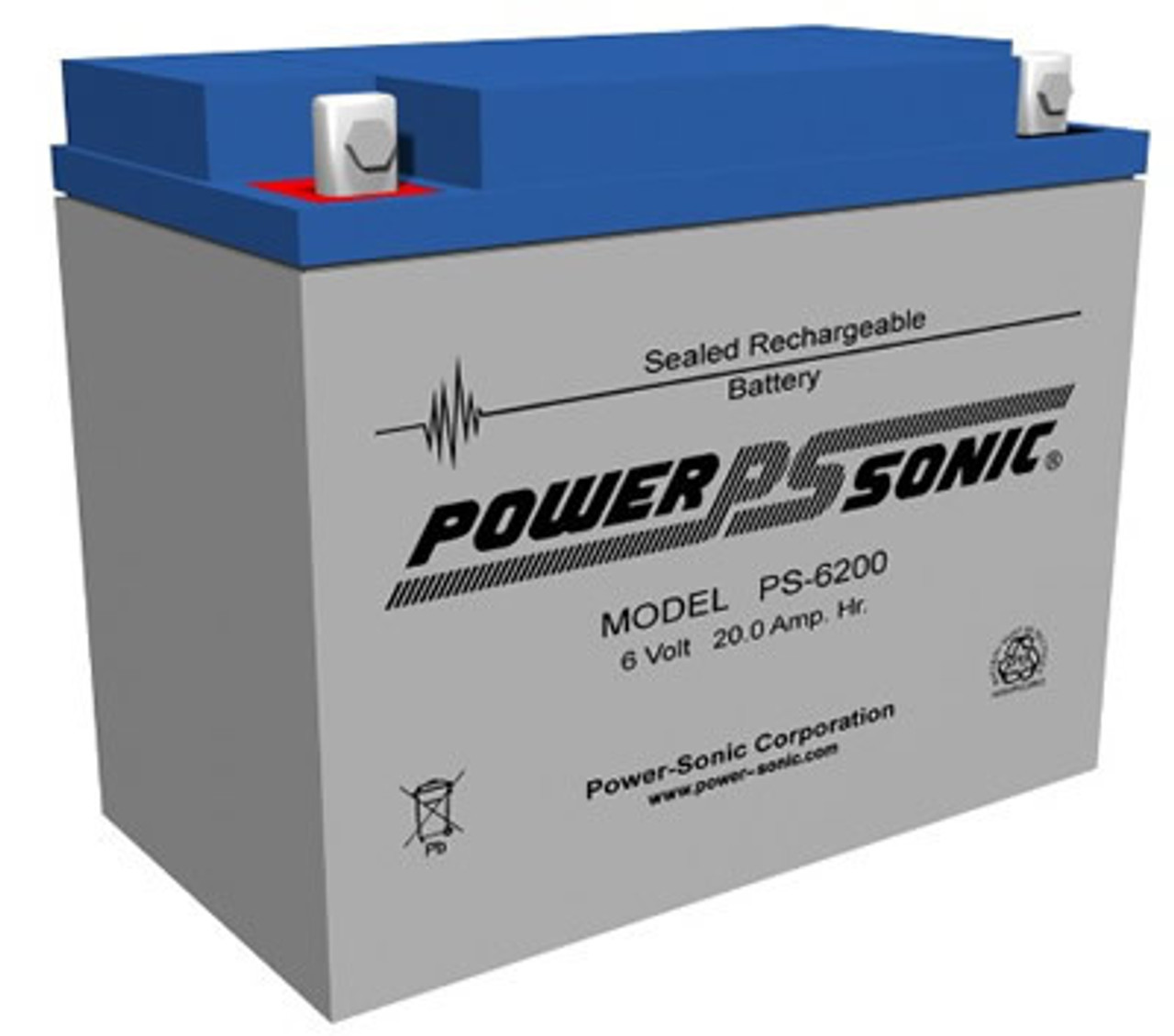 PowerSonic PS-6200 6V 20Ah Battery