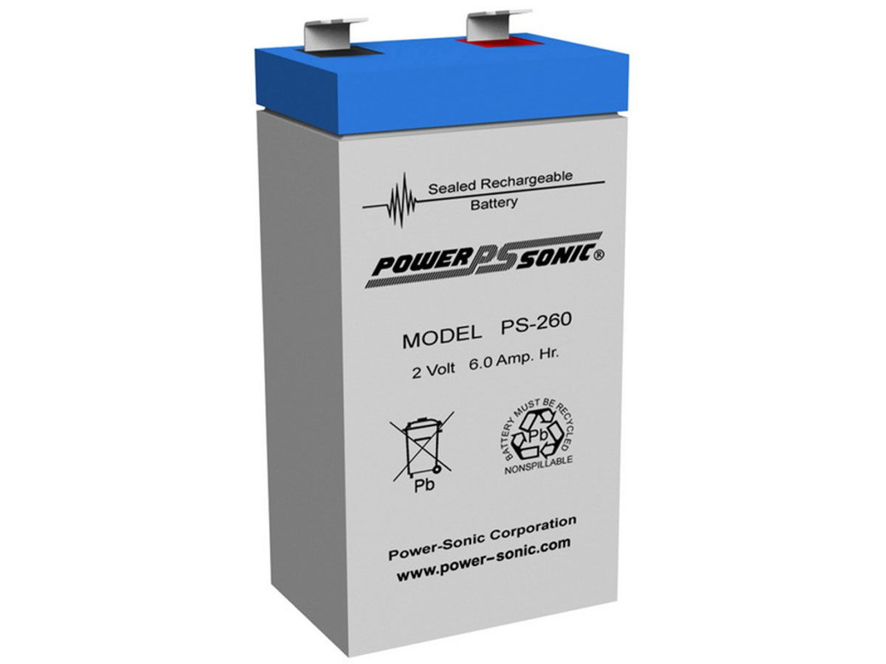 Power-Sonic PS-260 2V 6AH AGM Battery