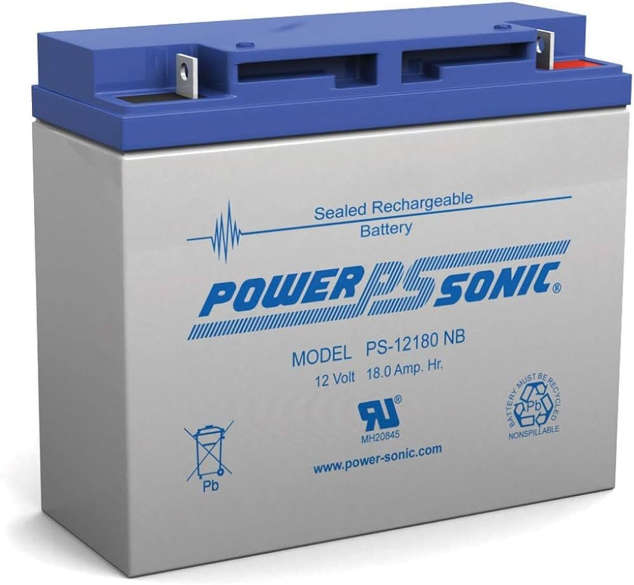 Power-Sonic PS-12180NB 12V 18Ah AGM SLA Battery