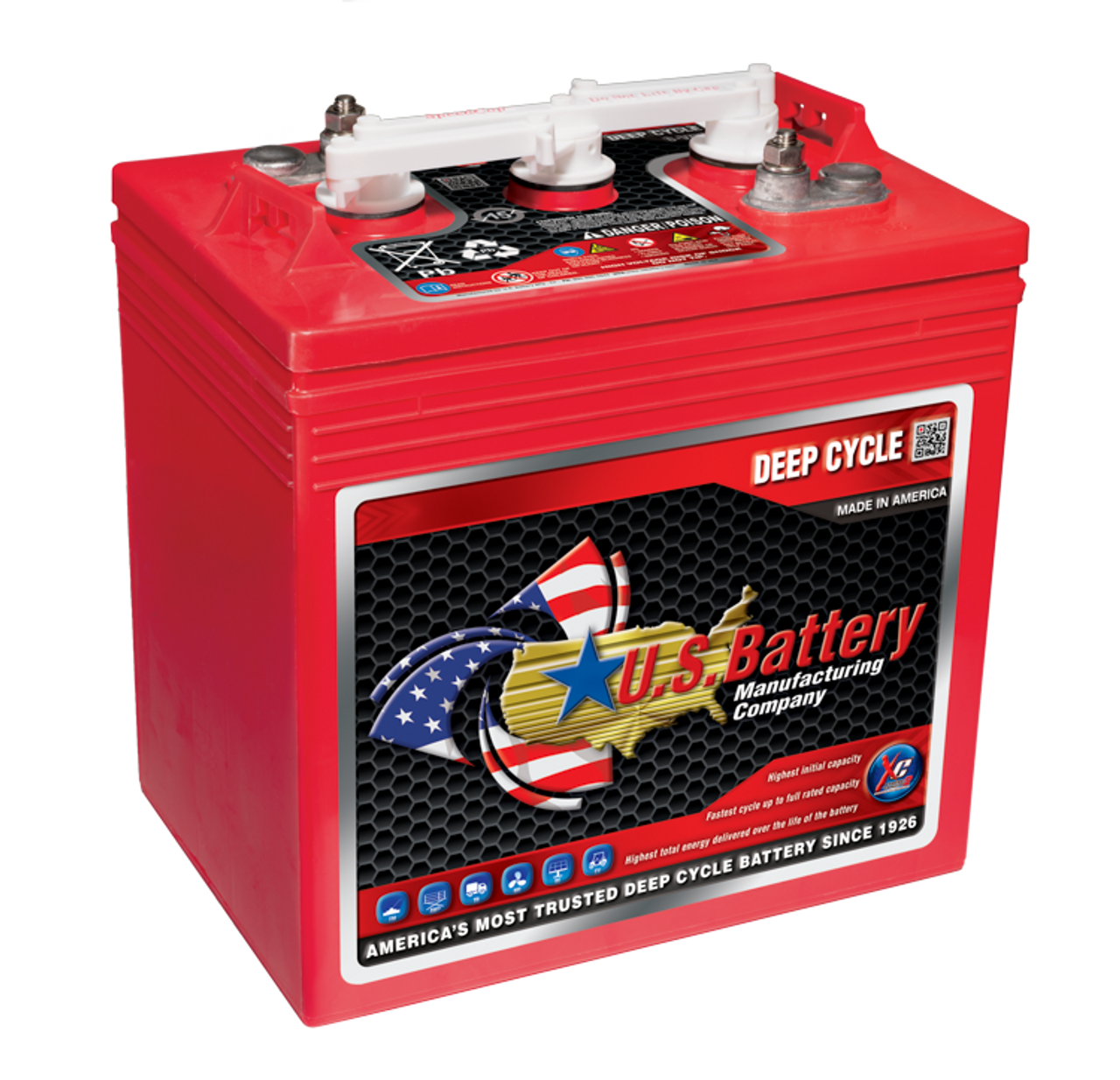 U.S Battery US2000XC2 Group GC2 6V Deep Cycle Golf Cart Battery