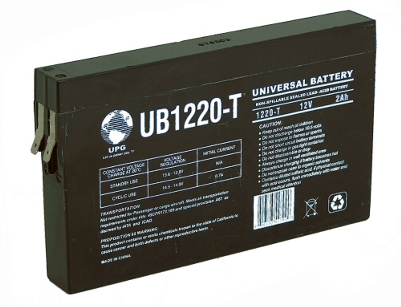 12V 2AH UB1220T SLA Battery Universal Battery