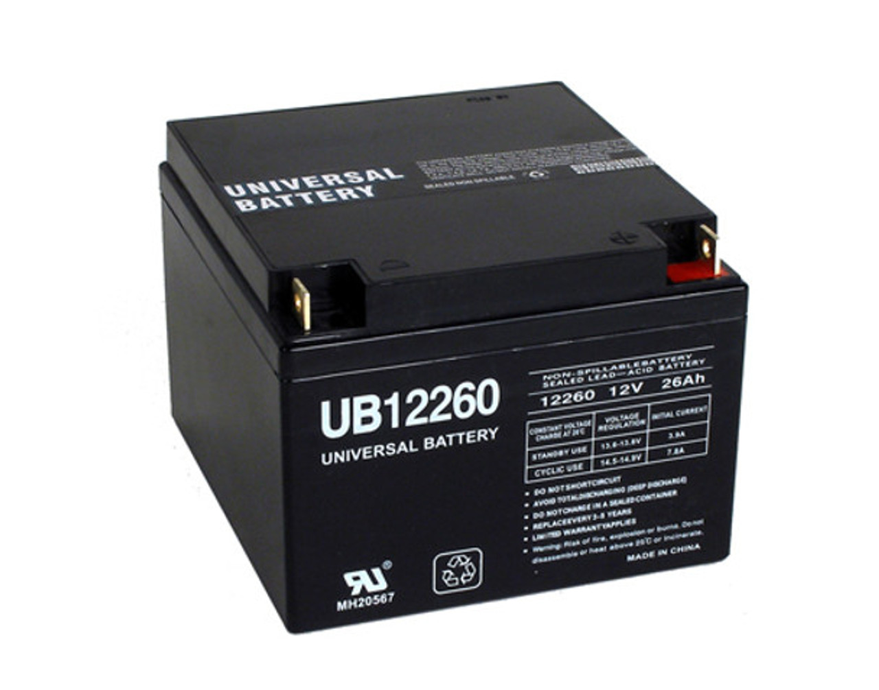 12V 26AH UB12260 PS-12260NB  AGM SLA Universal Battery