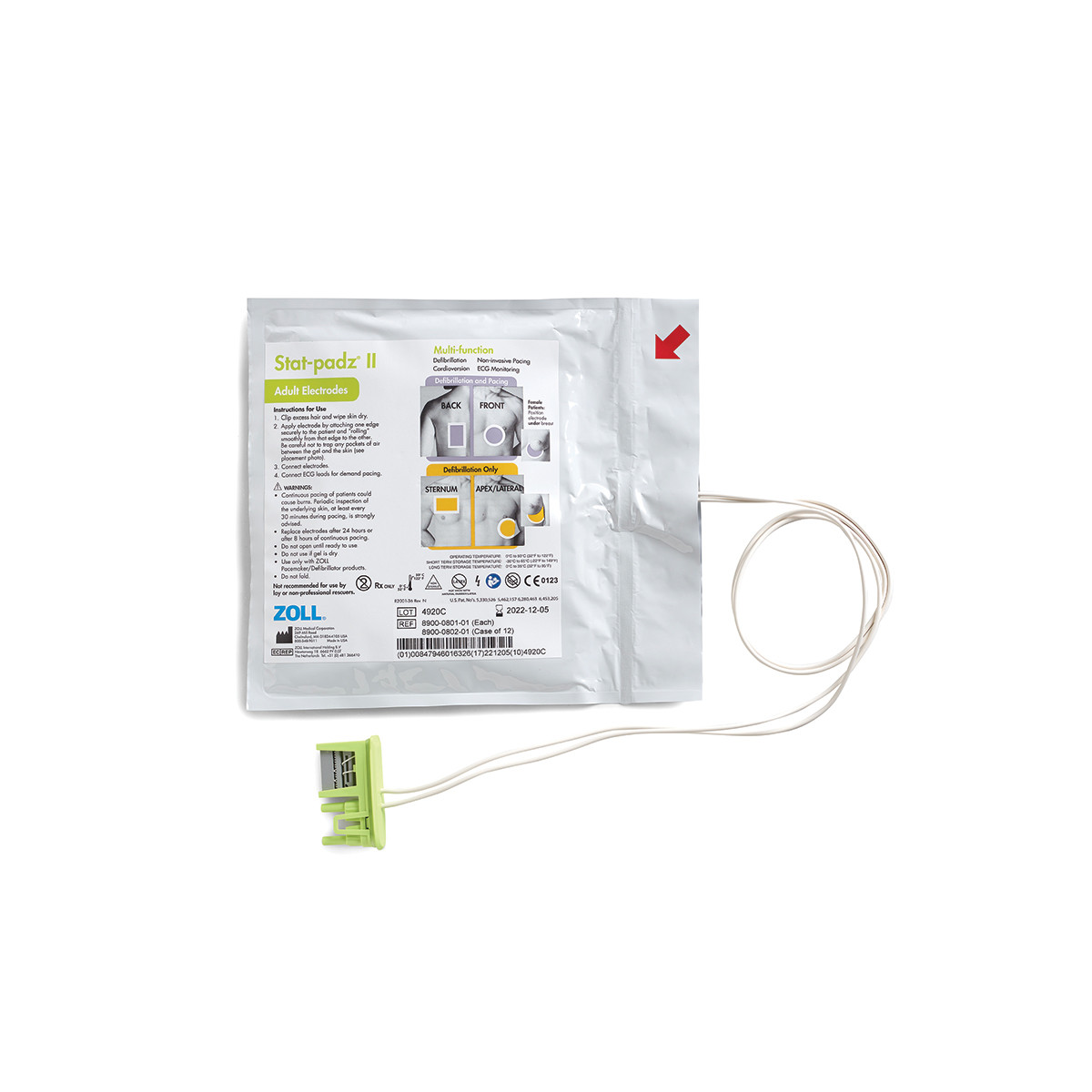 Zoll 8900-0801-01 Stat-Padz For AED Pro and X Series
