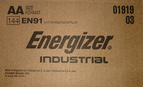 EN91 AA Energizer Industrial Alkaline Battery case of 144