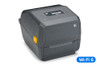 Zebra ZD421 Thermal Transfer Desktop Printer back‑side view highlighting connectivity ports and dual‑wall frame