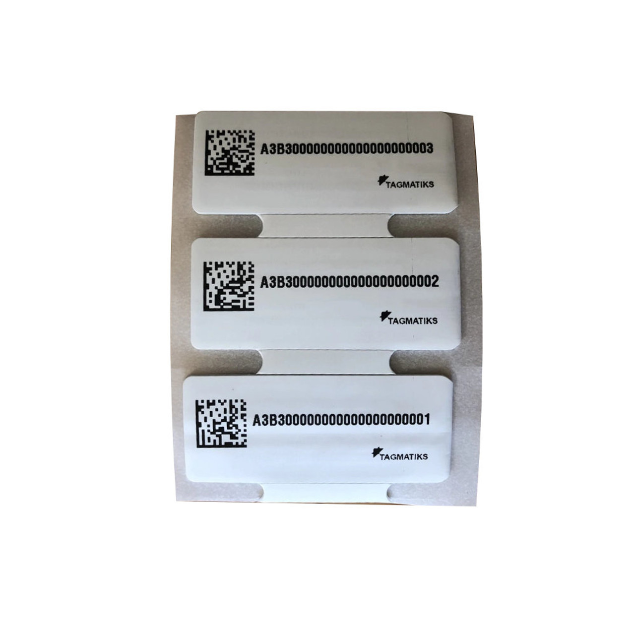 TagMatiks Pre-printed/Pre-encoded On Metal Blade II RFID Labels - 2.36 x  0.98 x 0.047